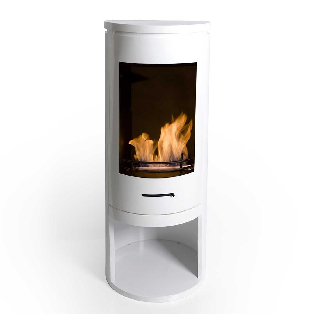 CYLINDER White Modern XL Bioethanol Stove empty