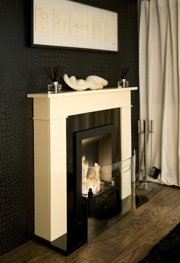 Mini Burner Bioethanol Insert in Carrington fireplace