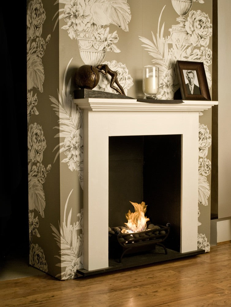 Athena grate with traditional white mantlepiece