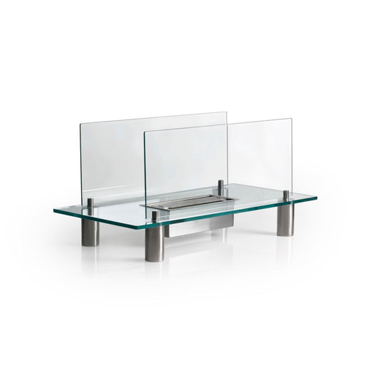 GRAVITY Bioethanol Glass Fire angled view