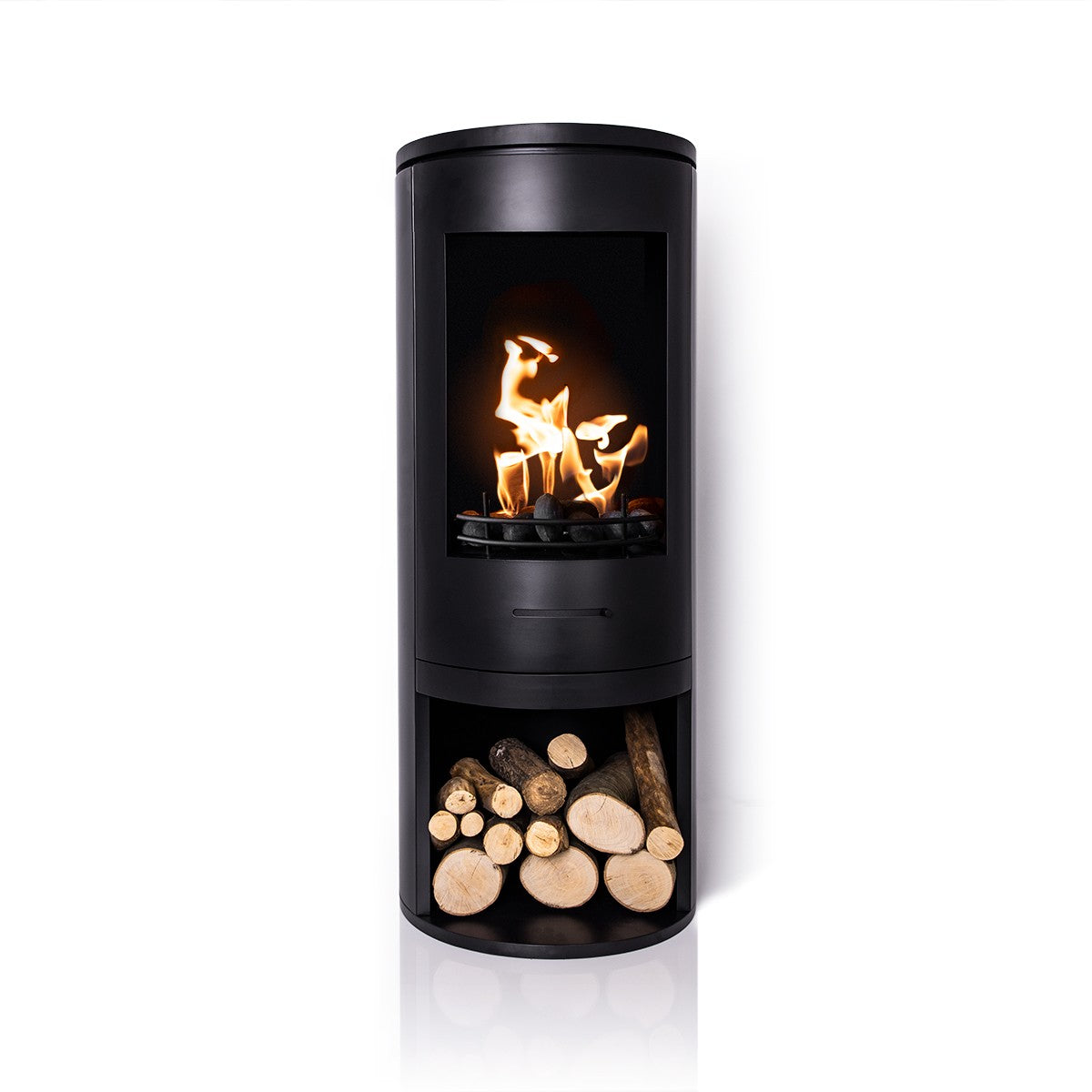 Black Pebbles 24 pieces in Black Cylinder Stove