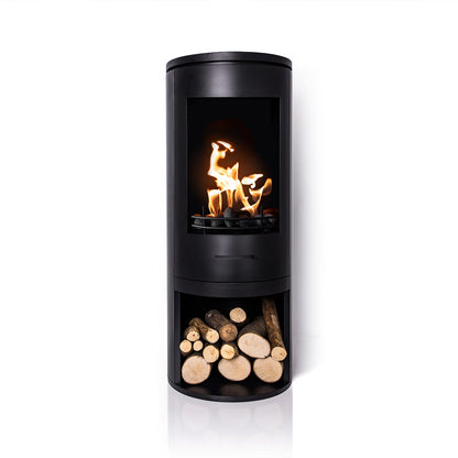 Black Pebbles 24 pieces in Black Cylinder Stove