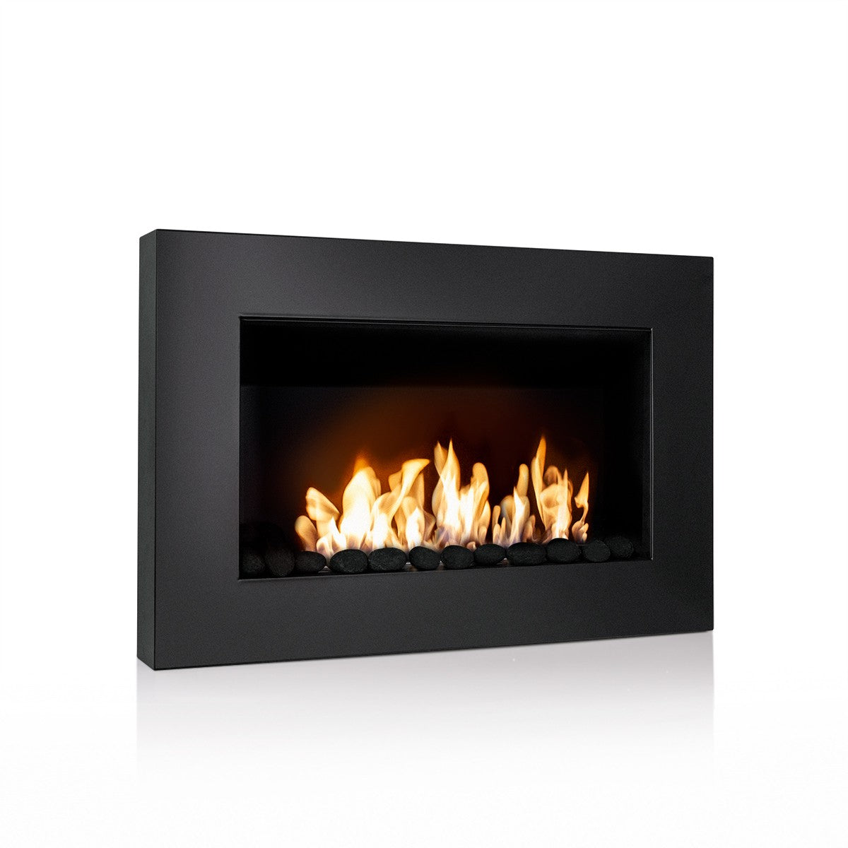 Black Pebbles 24 pieces in Phantom fireplace