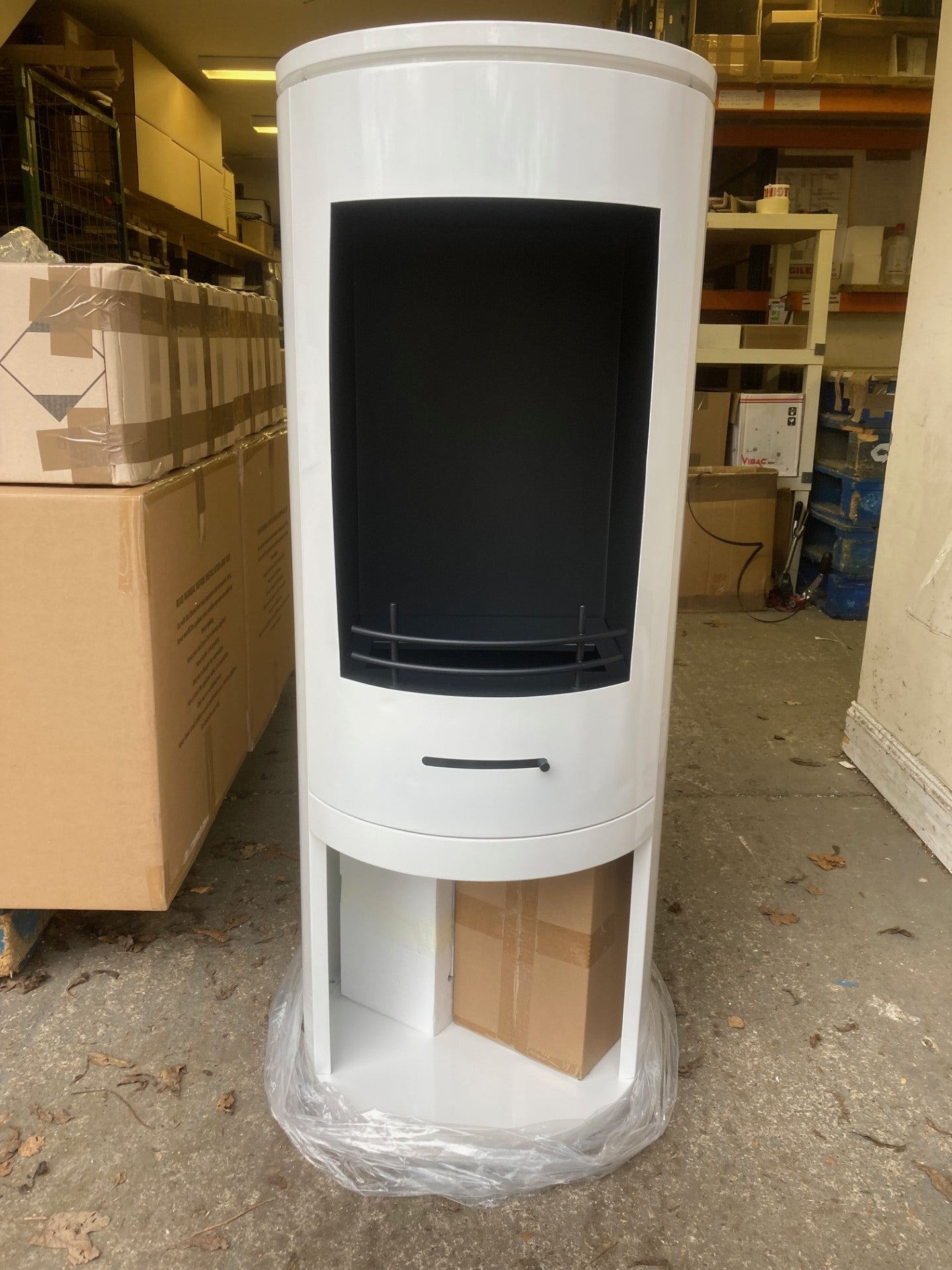 CYLINDER XL White Modern Bioethanol Stove (EX DISPLAY - 2)