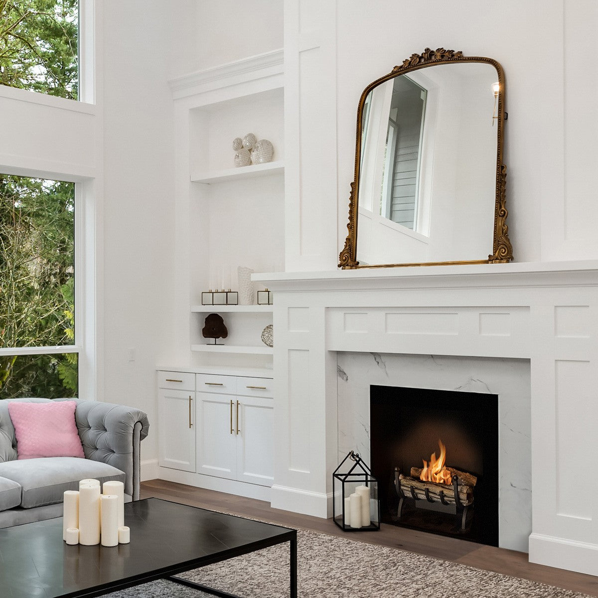 WILDWOOD Traditional Bioethanol Grate inside pre-existing fireplace