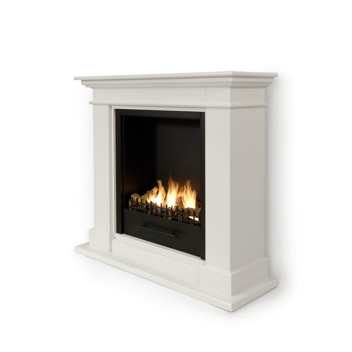 Roma Traditional Bioethanol Fireplace angled view