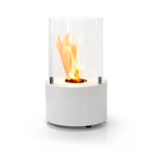 SORRENTO White Bioethanol Burner with flame