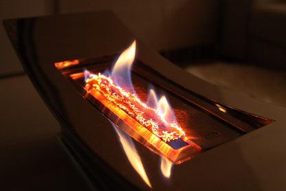 Fibre Glow on Zen bioethanol fire