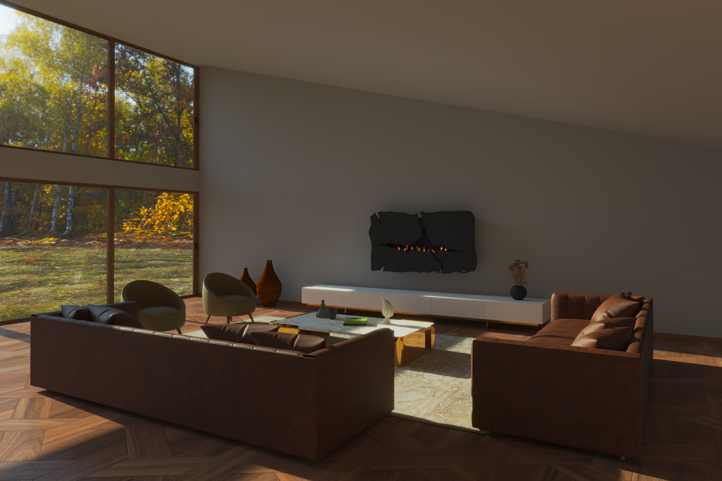 APOLLO IV EVO Plus in dark grey finish in contemporary living room