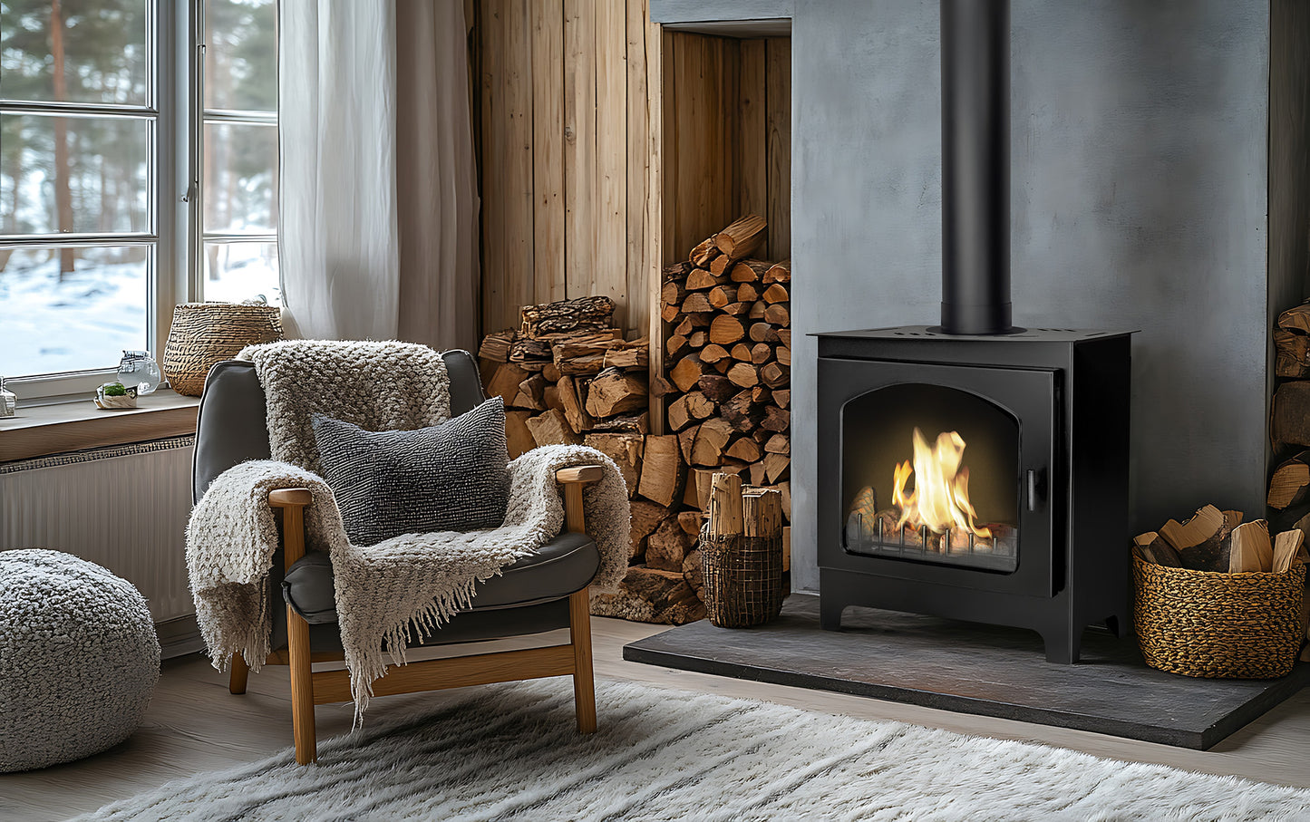 MULBERRY Black Bioethanol Stove