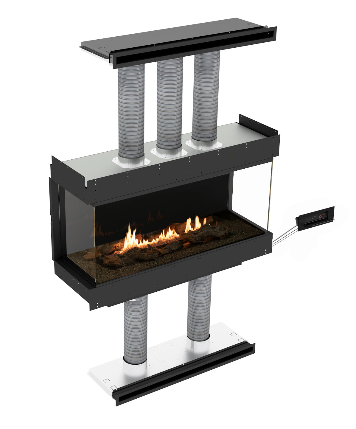 Planika Panorama fireplace_Three-Sided