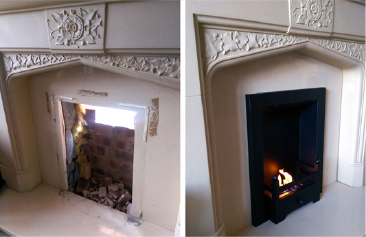 Converting an old gas fireplace with a DIY Bio Ethanol Insert
