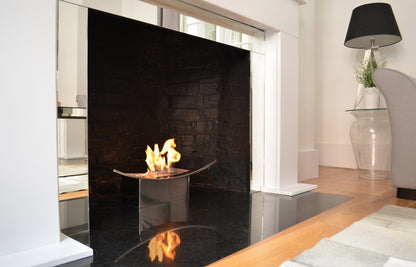 ZEN in pre-existing fireplace _angled view