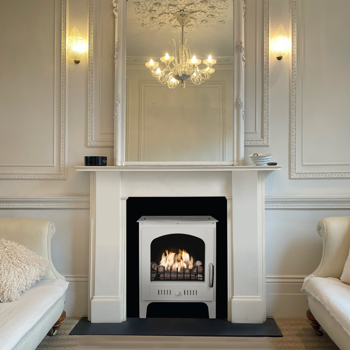 Slimline Light Pebble Stove