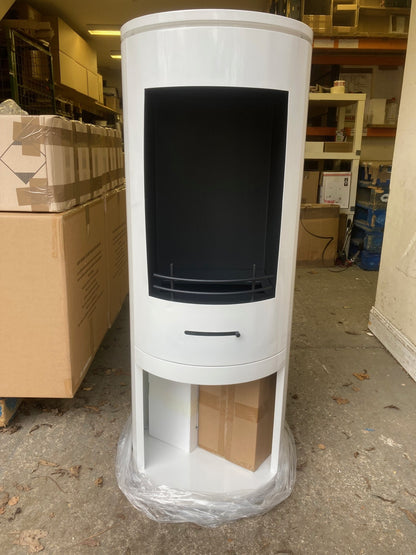CYLINDER XL White Modern Bioethanol Stove (EX DISPLAY - 2)