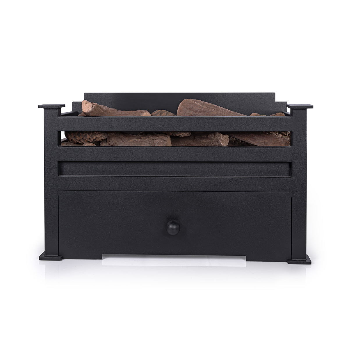 Argyll Black Grate with Logs front