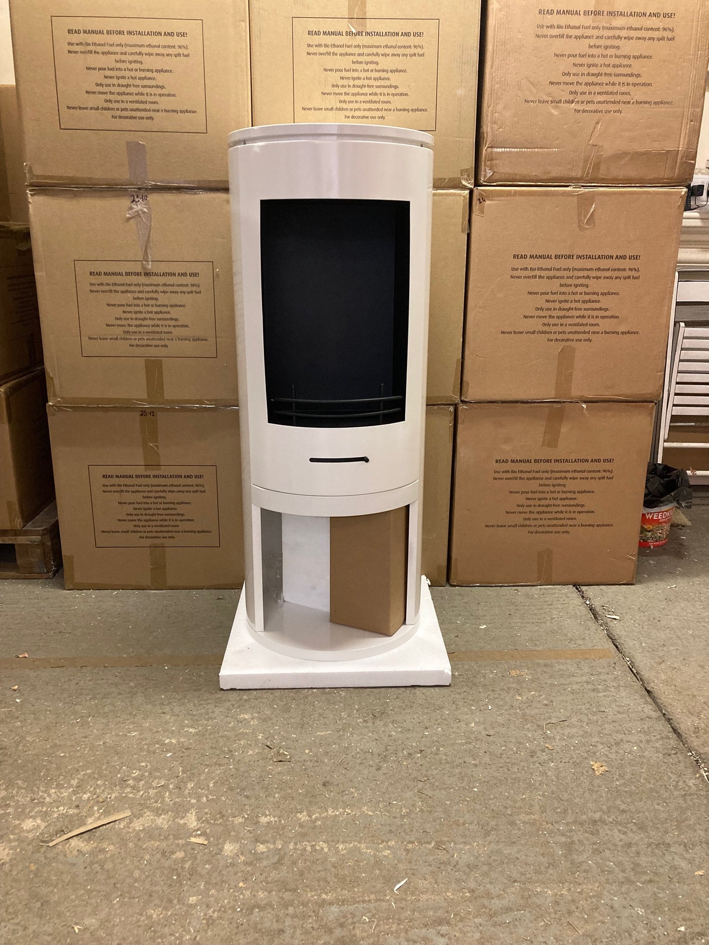 CYLINDER XL White Modern Bioethanol Stove (EX DISPLAY - 3)