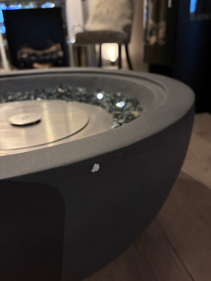 Mini Grey Bioethanol Firepit Outdoor Fireplace - (EX DISPLAY)