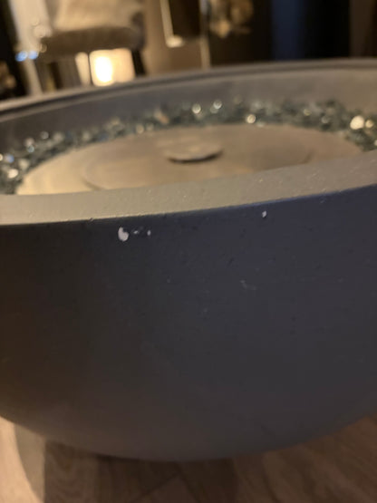 Mini Grey Bioethanol Firepit Outdoor Fireplace - (EX DISPLAY)