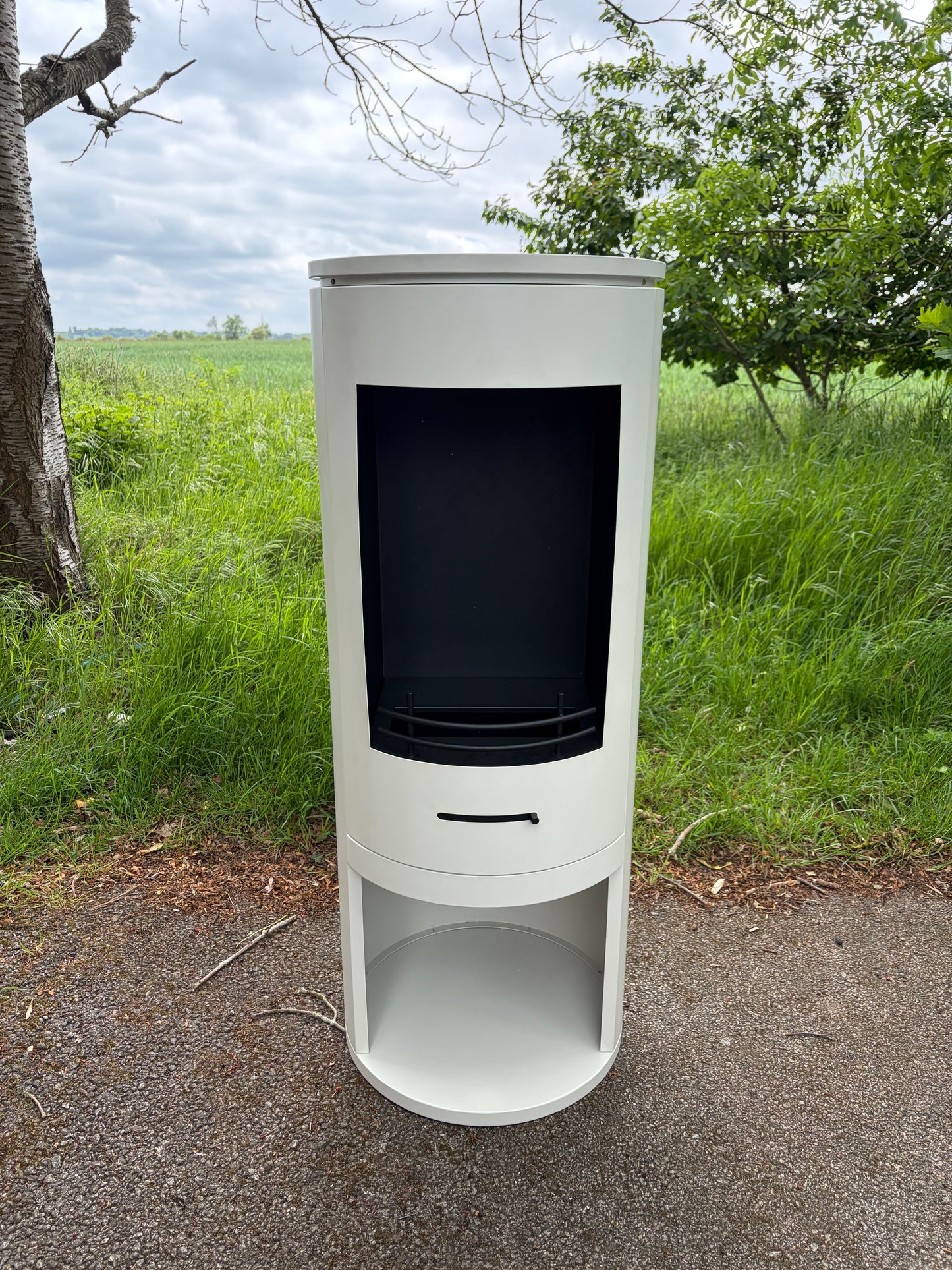 CYLINDER Light Pebble Modern XL Bioethanol Stove (EX DISPLAY)