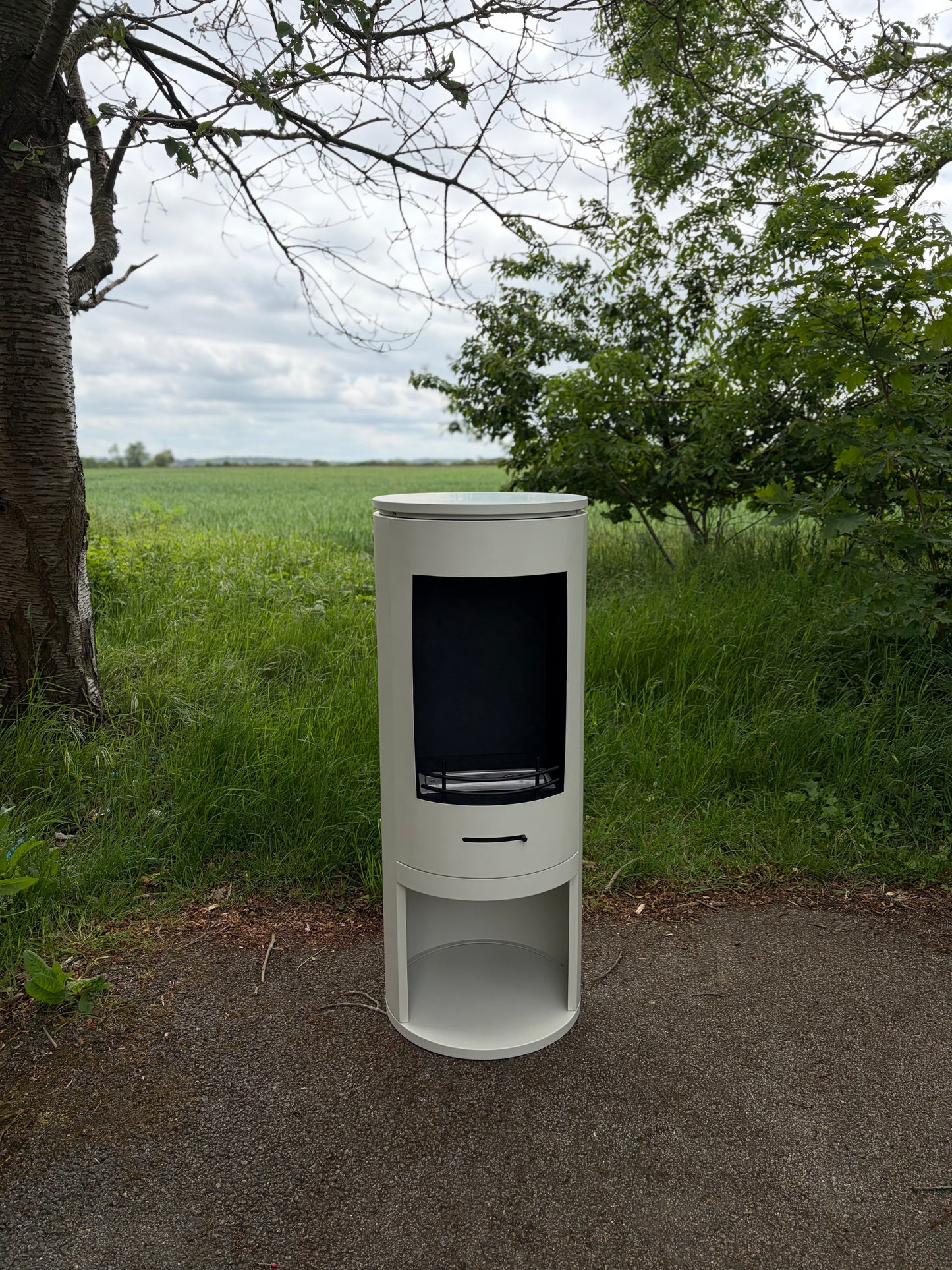 CYLINDER Light Pebble Modern XL Bioethanol Stove (EX DISPLAY)