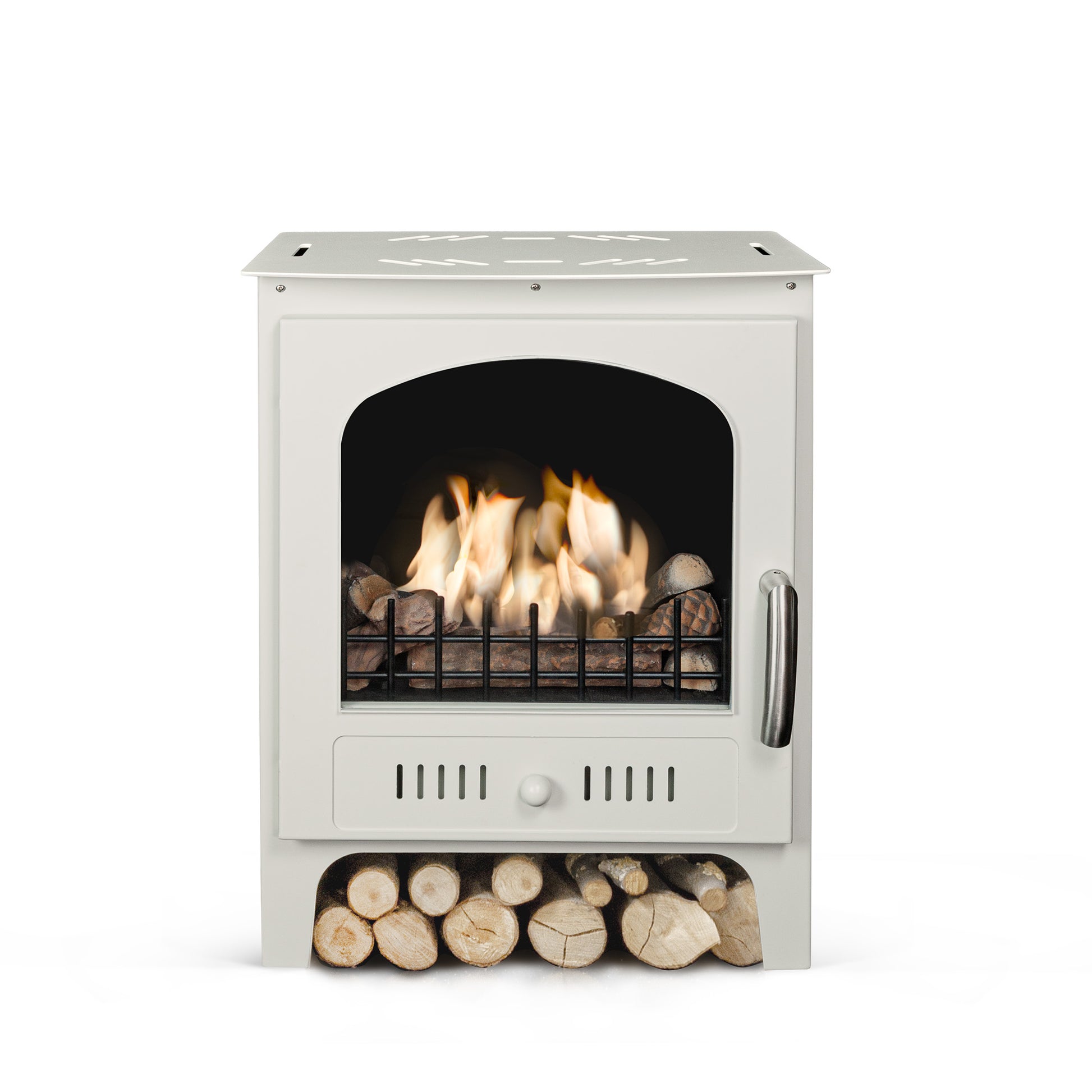 SLIMLINE Bioethanol Stove Light Pebble Finish - Main Image